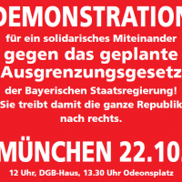 Aufruf zur Demo am 22.10.2016